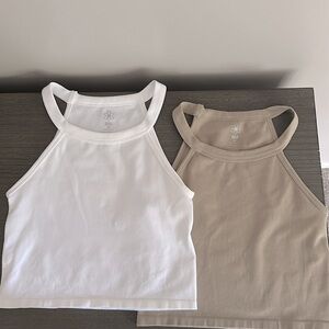 Set of 2- Crop Halter Tank Tops